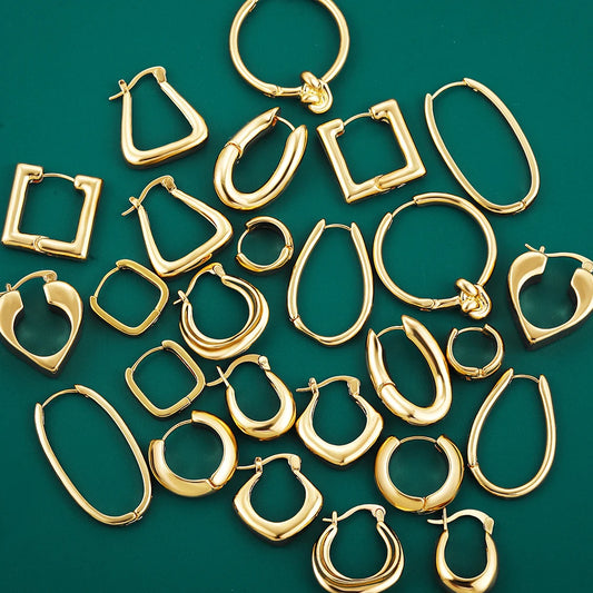 Brincos Geométricos Hoop – O Toque Clássico e Elegante para Todas as Ocasiões